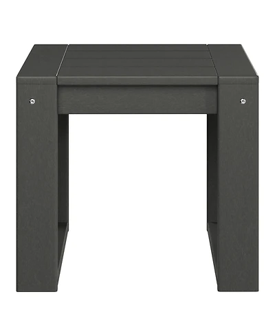 Modern Outdoor Hdpe Rectangle Patio Side Table
