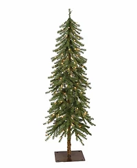 Puleo 4FT Pre-Lit Alpine Artificial Christmas Tree