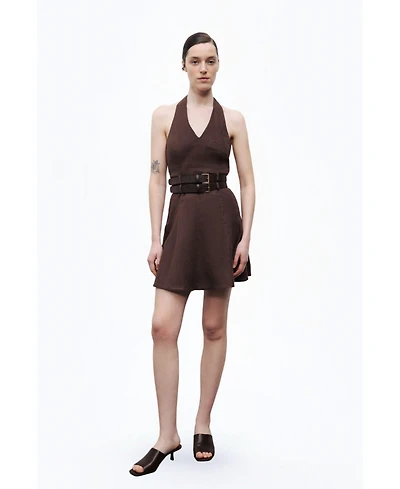 Nocturne Women's Double Belt Detailed Mini Dress