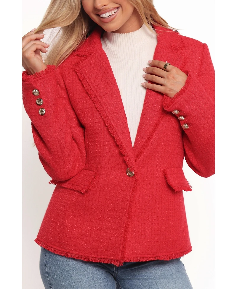 Petal and Pup Women's Simona Single Button Twill Blazer