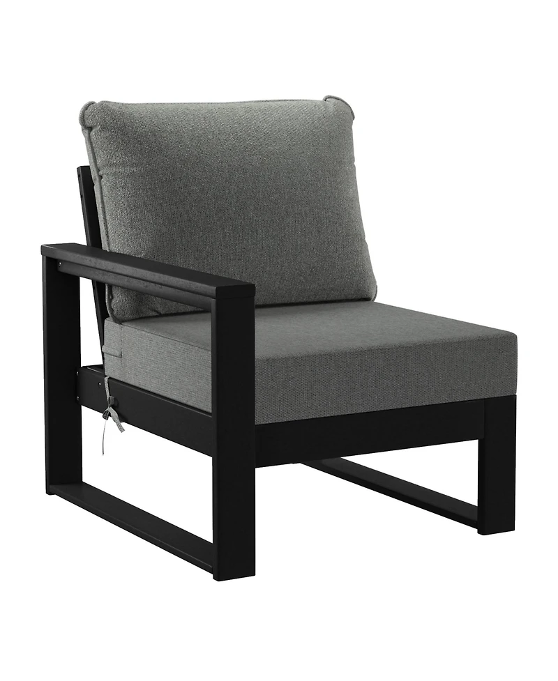 Piece Modern Hdpe Outdoor Patio Furniture Sofa Conversation Set with Coffee Table