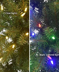 Puleo 7.5FT Pre-Lit Franklin Fir Artificial Christmas Tree