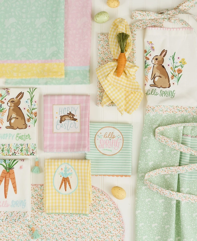 Design Imports Bunny Hop Jacquard Cotton Dishtowels Set, 18" x 28"