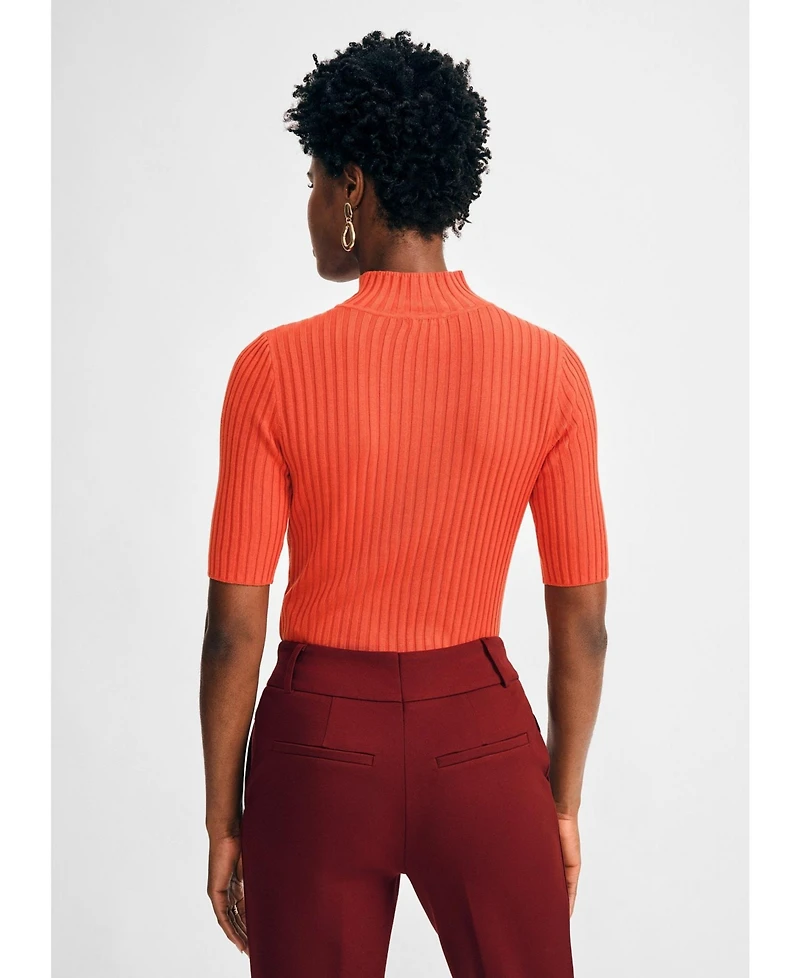Isaac Mizrahi Women's Poor Boy Mock Sweater