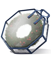 Wreath Storage Container - Clear Christmas Wreath Storage Bag, Dual Zipper and Handles - 24" Premium Wreath Storage Organizer Box - 2 Pack