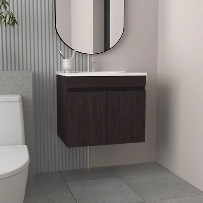 Tarentum Bathroom Vanity, 2 Doors, Shelves, White