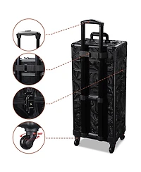 Byootique Folding Manicure Nail Table 4in1 Rolling Makeup Train Case Cb Dusk