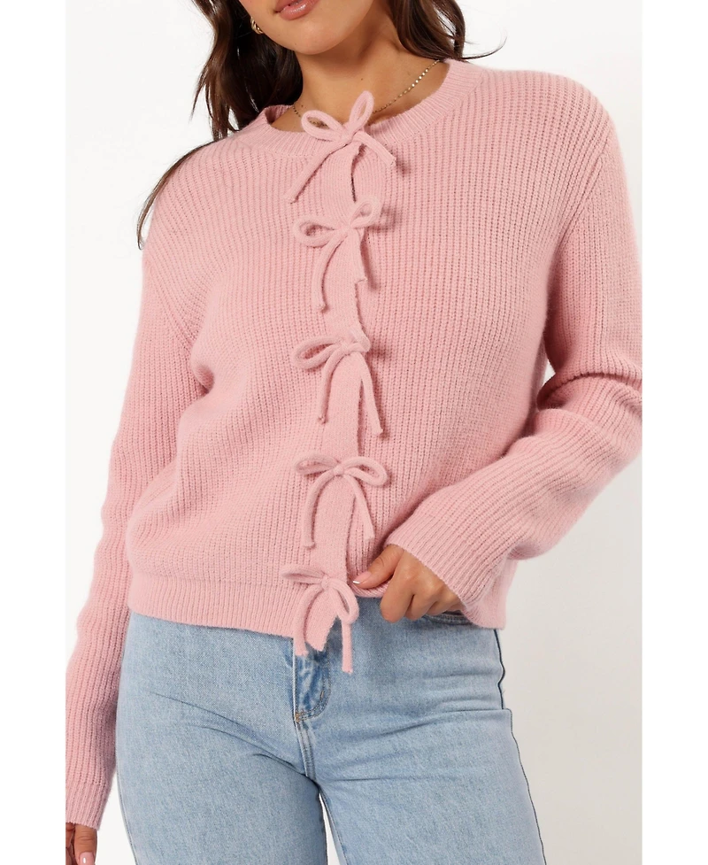 Petal and Pup Women's Wilde Bow Front Cardigan