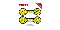 Tuffy Ultimate 2 Ball Tug Yellow Bone, 2 Pack Durable Squeaky Dog Toy
