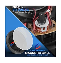 Pyle PDIC8LT 8" In-Wall/In-Ceiling 70V Speaker - Flush Mount Low-Profile, 600W, Magnetic Grill, White
