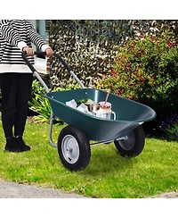 2 Tire Wheelbarrow Garden Cart Heavy-duty Dolly Utility Cart