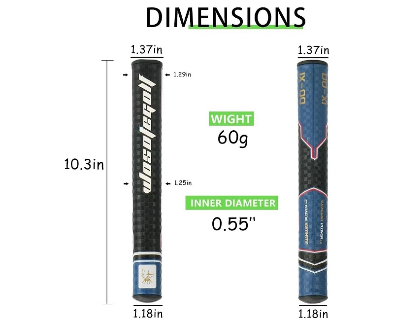 Wosofe Golf Putter Grip Lightweight and Comfortable Advanced Texture Control High-feedback Stroke Enhancement Soft & Tacky Superi