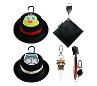 Wosofe Golf Ball Carry Bag Golf Tee Holder Pu Waterproof Material, Portable Waist Bag with Hooks Golf Accessories Can Hold 3 Golf Balls and 3 Tees, fo