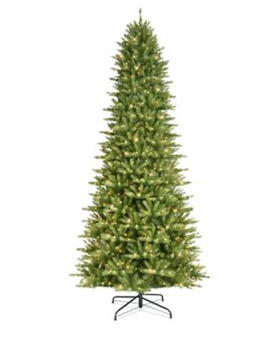 Puleo International Pre Lit Slim Franklin Fir Artificial Christmas Tree Collection