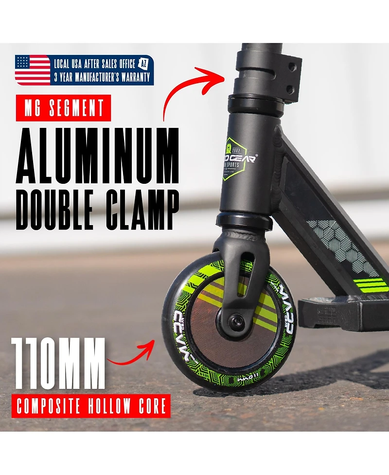 Pro Stunt Scooter for Kids Ages 8 - 12 – Lightweight Durable Trick Scooter for Skatepark and Street – Madd Gear MG3