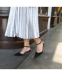 Alterre Women's Black Suede Marilyn Customizable Stilettos