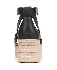 Franco Sarto Women's Tyla Open Square Toe Espadrille Platform Sandals