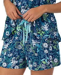Cuddl Duds Women's Printed Sleeveless Boxer Pajama Set