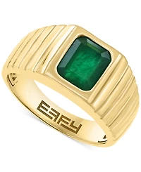 Effy Men's Tanzanite Rib Textured Ring (2-1/10 ct. t.w.) 14k Gold (Also Emerald)