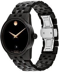 Movado Men's Museum Classic Swiss Automatic Black Pvd Watch, 40mm