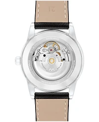 Movado Men's Museum Classic Swiss Automatic Black Leather Watch