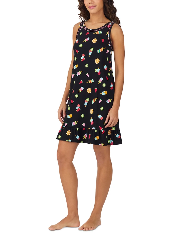Cuddl Duds Women's Sleeveless Ruffled-Hem Chemise