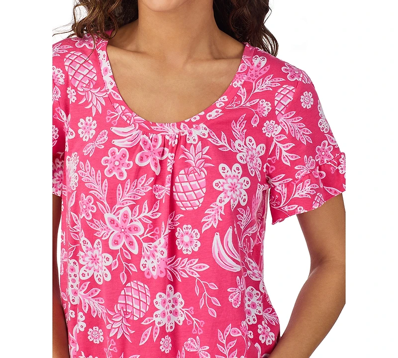 Cuddl Duds Women's Short-Sleeve Cropped Pajama Set