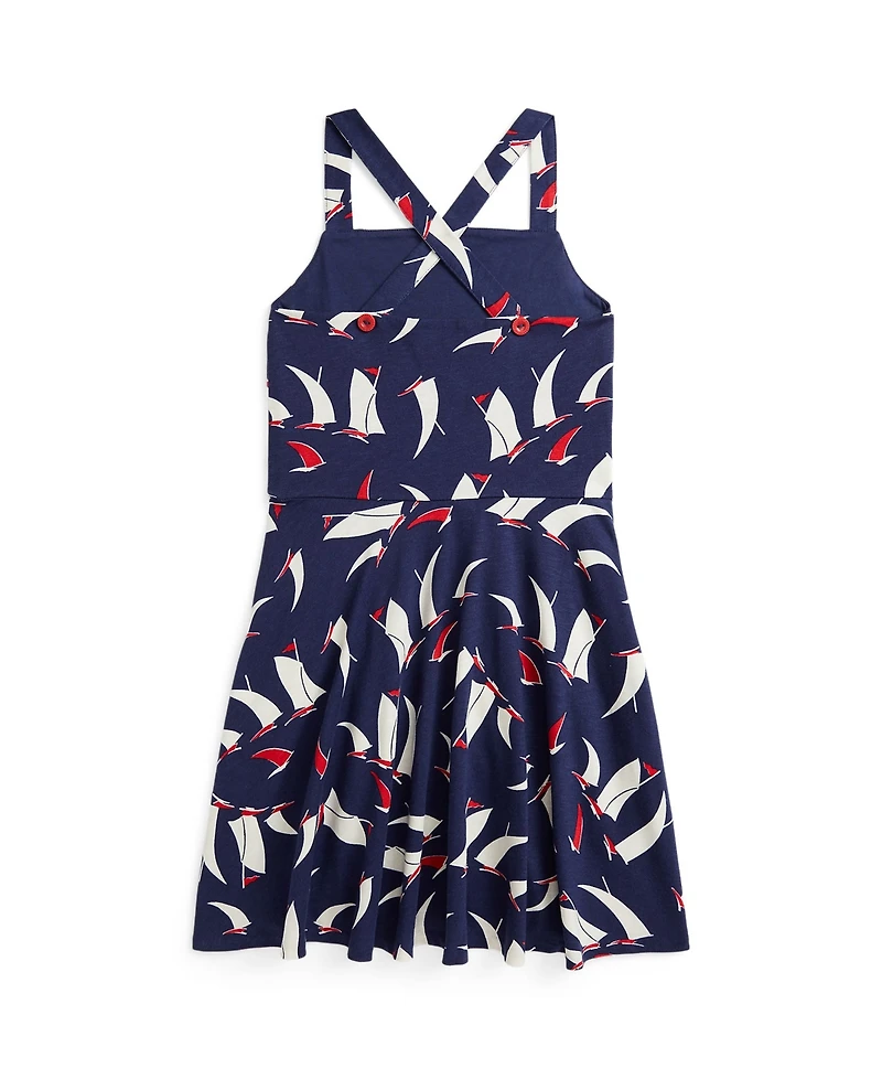 Polo Ralph Lauren Big Girls Sailboat-Print Jersey Dress