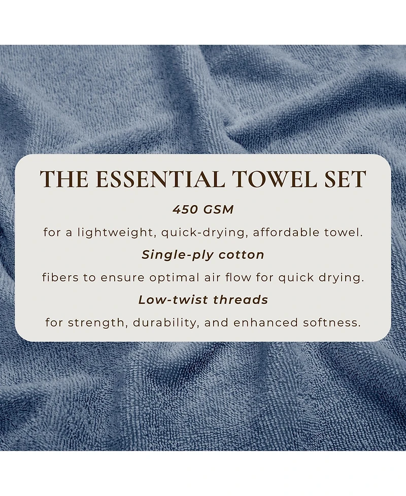 Linery & Co. Quick-Drying Cotton 6-Piece Bath Towel Set
