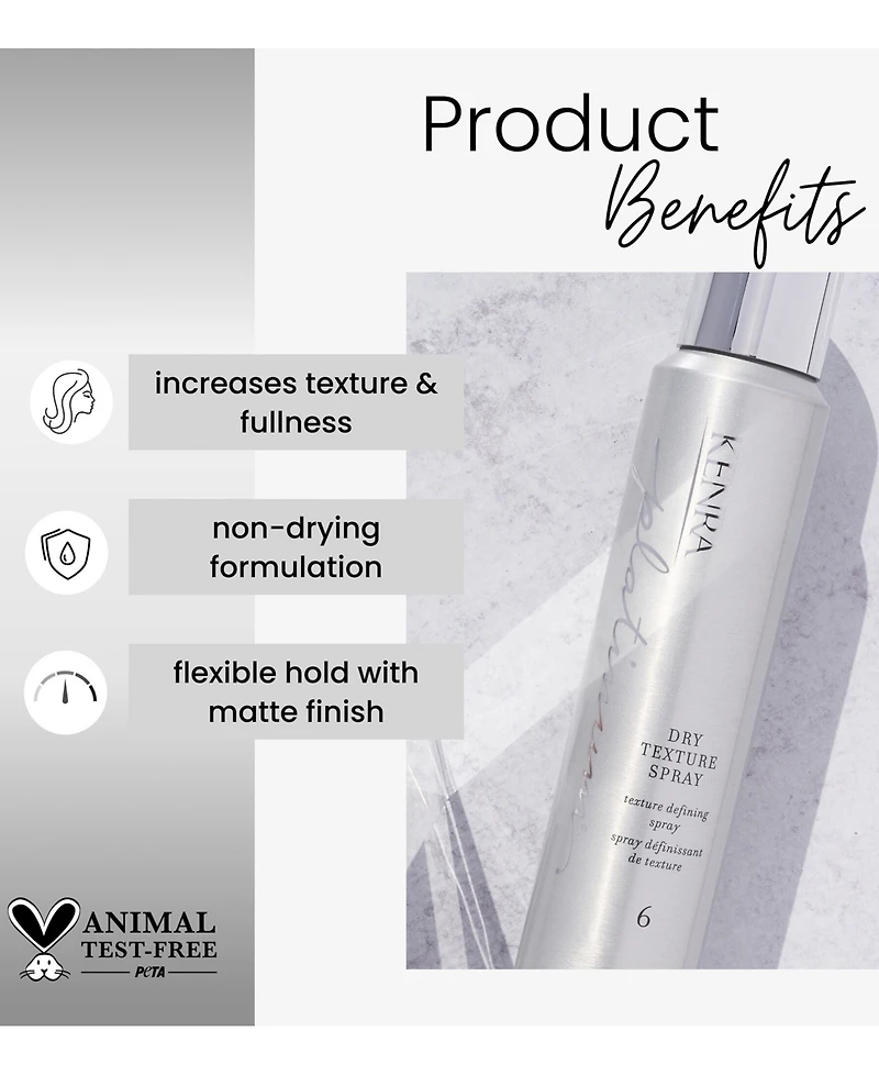 Kenra Professional Platinum Dry Texture Spray 6, 5.3oz