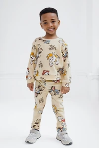Paw Patrol Little Boys Waffle Knit Pullover Sweatshirt and Jogger Pants Outfit Set