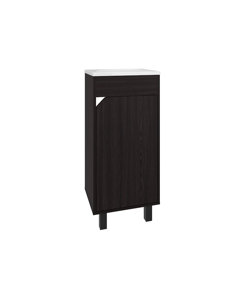 Yorkana Bathroom Vanity, 1 Door, 4 Legs, White