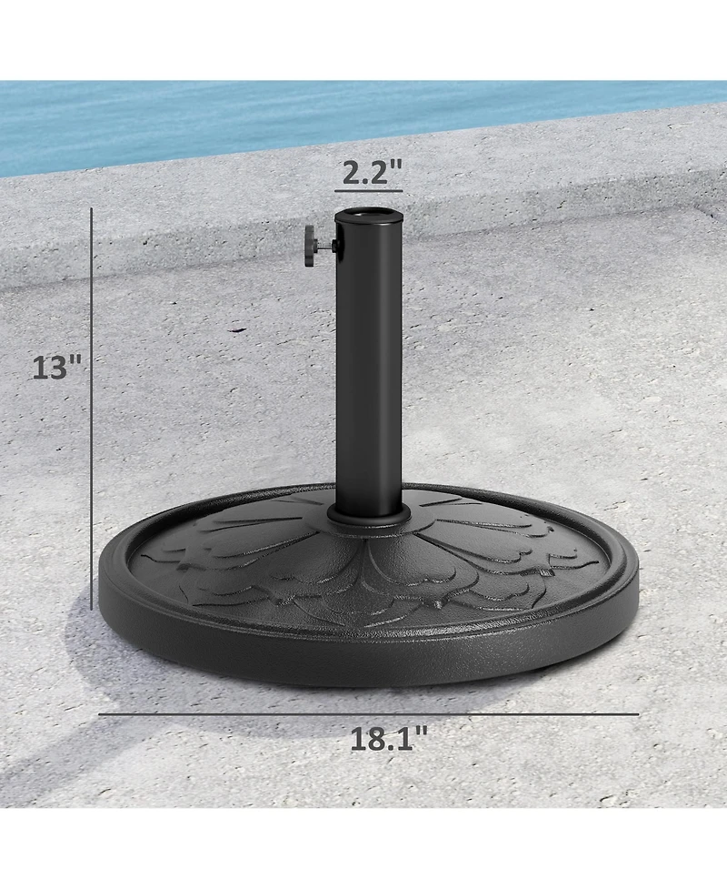 Outsunny Patio Umbrella Base, 26 lbs Resin Outdoor Umbrella Sd,