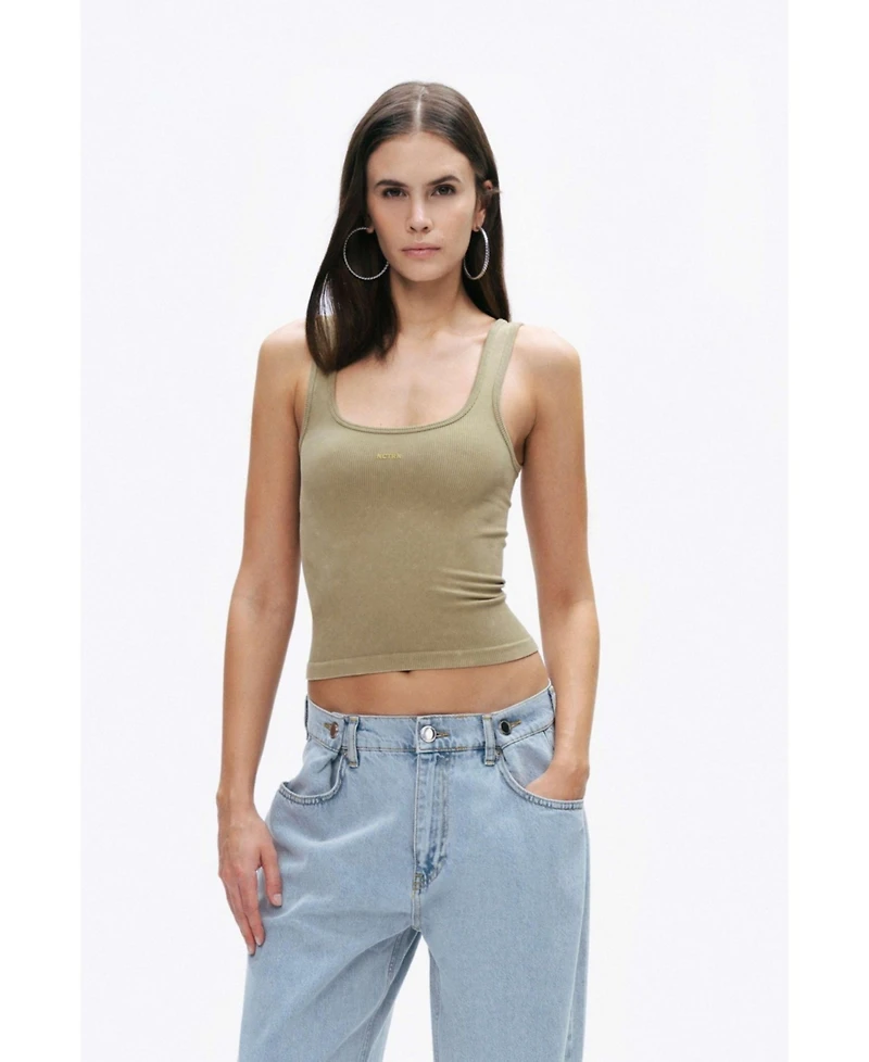 Nocturne Women's Printed Detail Crop Top
