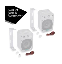 Pyle PDWR40W 5.25" Waterproof Indoor/Outdoor Wall Mount Speakers - 400W, White, Pair