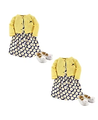 Hudson Baby Girls Cardigan, Dress and Shoes