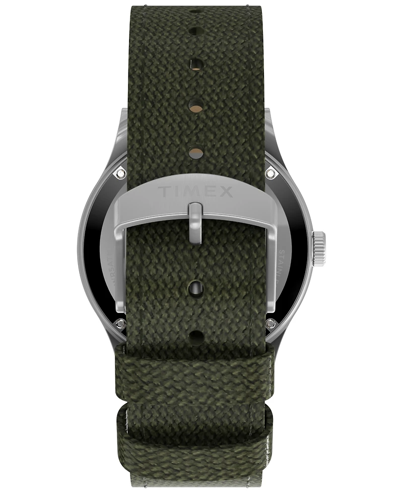 Timex Men's Mechanical Automatic Green Nylon Watch, 40mm