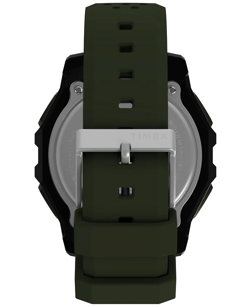 Timex Men's Chronograph Green Silicone Watch, 49mm