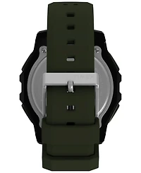 Timex Men's Chronograph Green Silicone Watch, 49mm