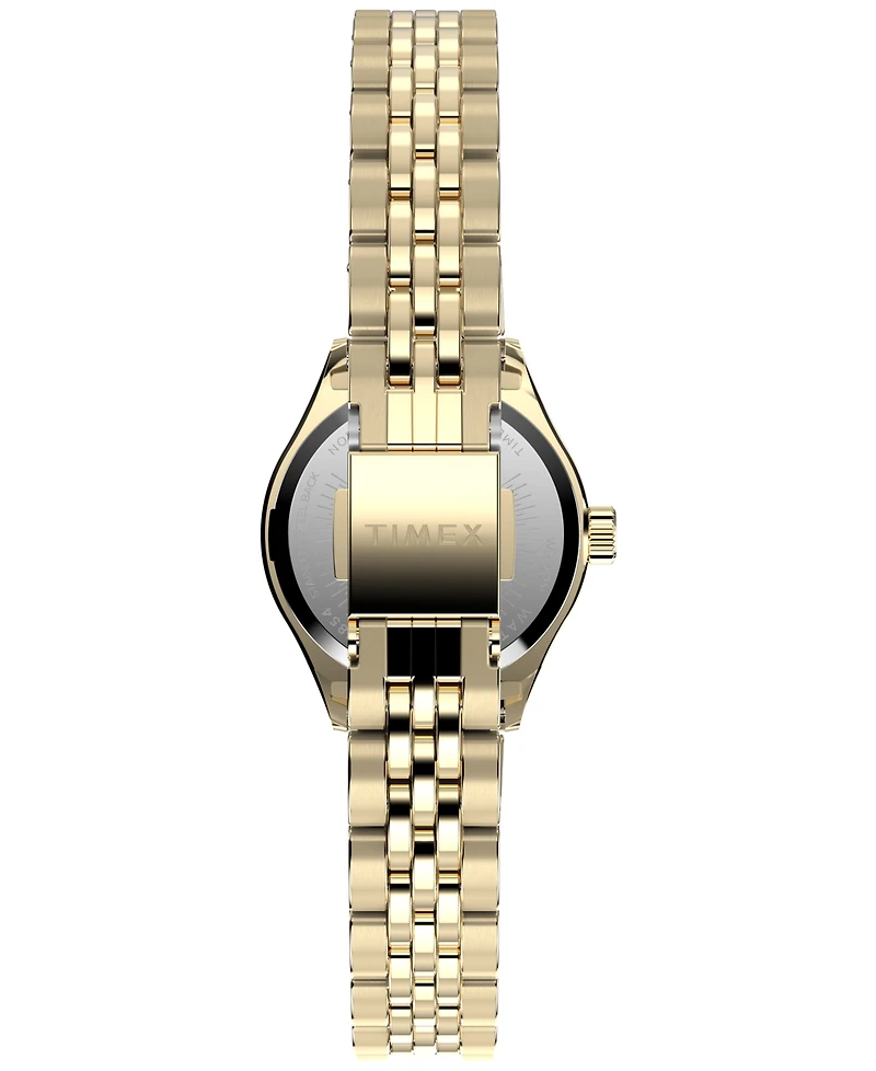Timex Women's Quartz Analog Gold-Tone Stainless Steel Watch, 25mm