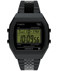 Timex Men's Quartz Digital Black Stainless Steel Watch, 36mm