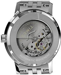 Timex Men's Mechanical Automatic Silver-Tone Stainless Steel Watch, 40mm