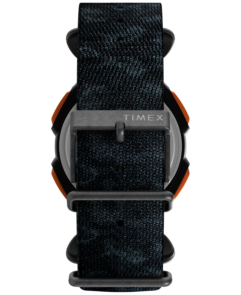 Timex Men's Quartz Digital Black Leather Watch