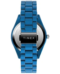 Timex Men's Quartz Analog Blue Stainless Steel Watch, 42mm