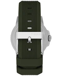 Timex Men's Quartz Analog Green Silicone Watch, 45mm