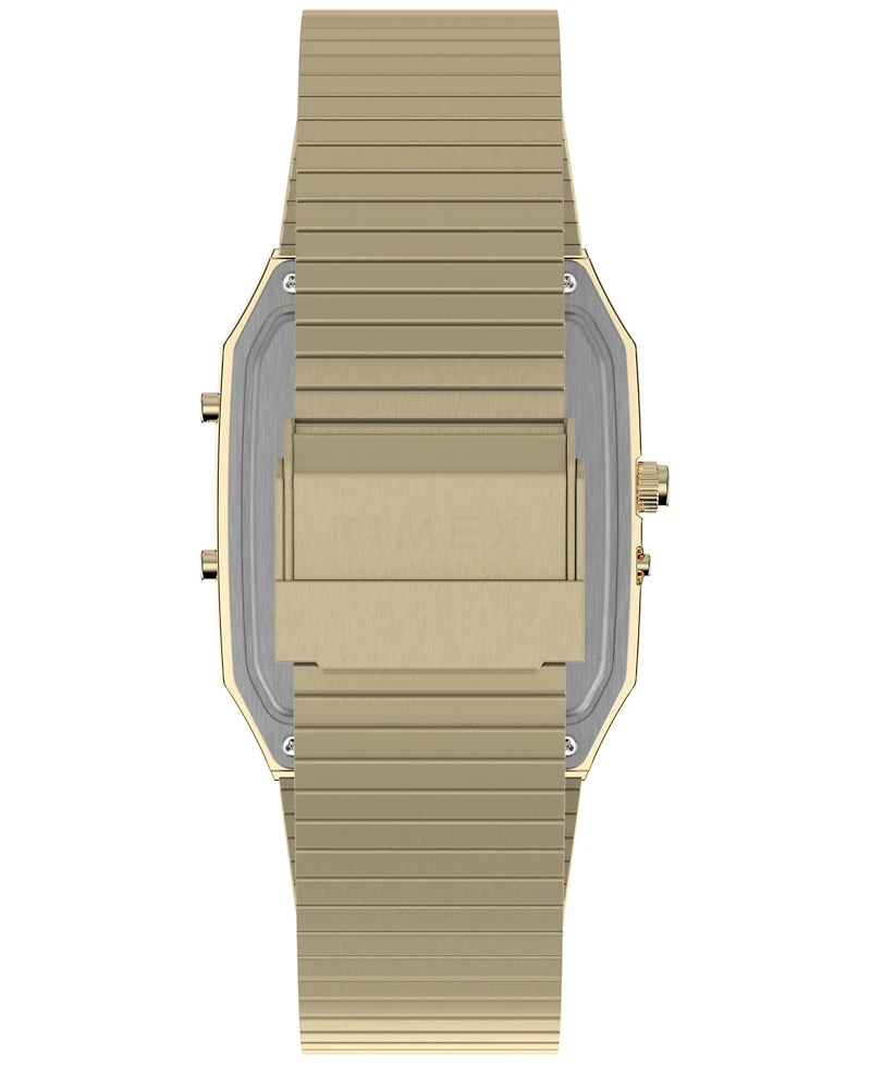 Timex Men's Quartz Analog Digital Gold-Tone Stainless Steel Watch, 33mm