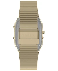 Timex Men's Quartz Analog Digital Gold-Tone Stainless Steel Watch, 33mm