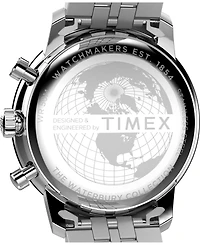 Timex Men's Chronograph Silver-Tone Stainless Steel Watch, 41mm