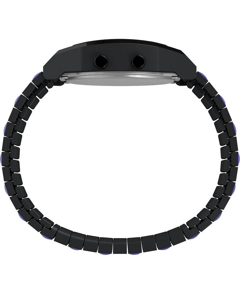 Timex Men's Quartz Digital Black Stainless Steel Watch, 36mm