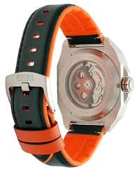 Avi-8 Men's Bell X-1 Machbuster Automatic Green Rubber and Leather Strap Watch, 41mm